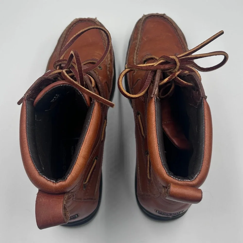 Ralph Lauren Polo Sport Brown Leather Buckle Strap Hiking Boots WT2142 Mens 9B